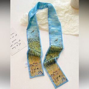 Blue and Green Scarf A1390
